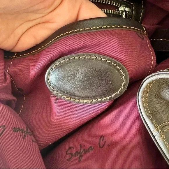 Sofia C Italy Leather Large Shoulder Bag - Picture 11 of 14